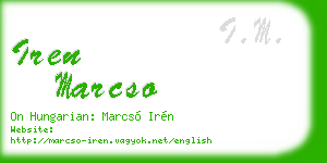 iren marcso business card